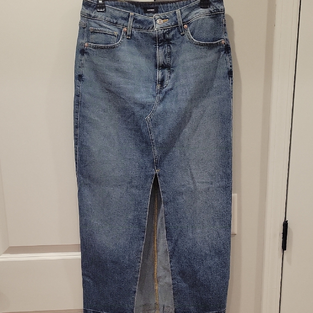 Express Blue Denim Skirt
